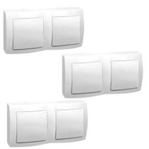 Kit 3 Sistema X 2 Interruptor Simples Legrand 10a 250v Kit 3 Sistema X 2 Interruptor Simples Legrand 10a 250v