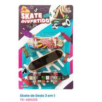Kit 3 Skate De Dedo Shape Lixa Brinquedo Colecionável Menino