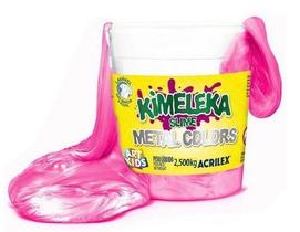 Kit 3 Slime Rosa Metal Colors 180g Kimeleka Acrilex Kit 3 Slime Rosa Metal Colors 180g Kimeleka Acrilex