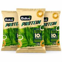 Kit 3 Snack Cebola e Salsa 10g Proteína s/ Glúten BELIVE 35g