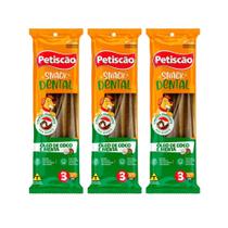Kit 3 Snack Dental Petiscão Óleo de Coco e Menta 3 Unidades
