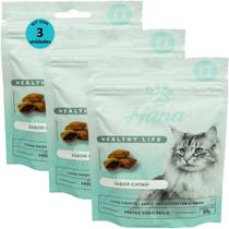 Kit 3 Snacks Hana Healthy Life Cat Sensations Para Gatos Adultos 60g