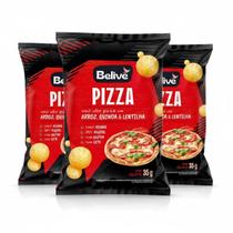 Kit 3 snacks pizza 100% vegetal sem glut e leite 35g belive