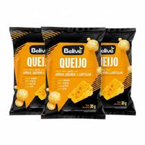 Kit 3 snacks queijo 100% vegetal sem glut e leite 35g belive