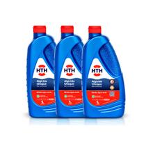 Kit 3 solução água verde algicida choque hth 1lt Kit 3 solução água verde algicida choque hth 1lt