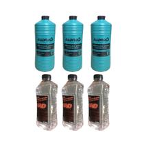 Kit 3 Solução de Ácido para Bateria mais 3 Agua Desmineralizada