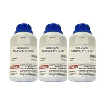 Kit 3 Solução Tampão St-110 Ph 10,00 500Ml Utilizada Calibração Medidor Ph Instrutherm Kit 3 Solução Tampão St-110 Ph 10,00 500Ml Utilizada Calibração Medidor Ph Instrutherm