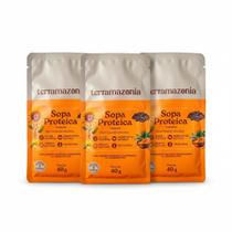 Kit 3 Sopa Proteica Cumaru 14G Proteina Vegetal Natural 40G