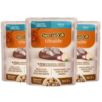 Kit 3 Special Cat Ultralife Sachê Adultos Sabor Peixe - 85g Kit 3 Special Cat Ultralife Sachê Adultos Sabor Peixe - 85g