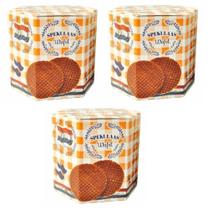 Kit 3 spekulaas wafel moinho wafers holandes 10 peças 135g Kit 3 spekulaas wafel moinho wafers holandes 10 peças 135g