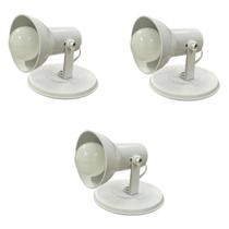 KIT 3 Spot Clean de Sobrepor Teto Branco e Preto 1 Bocal E27 para Lâmpada LED Design Discreto Bivolt