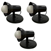 KIT 3 Spot Clean de Sobrepor Teto Branco e Preto 1 Bocal E27 para Lâmpada LED Design Discreto Bivolt KIT 3 Spot Clean de Sobrepor Teto Branco e Preto 1 Bocal E27 para Lâmpada LED Design Discreto Bivolt