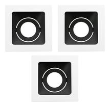 Kit 3 Spot Direcionável Embutir Branco Preto Sth8940Br/Pto