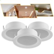 Kit 3 Spot Embutir De Led Downlight 5w 3000k Redondo Recuado Kit 3 Spot Embutir De Led Downlight 5w 3000k Redondo Recuado