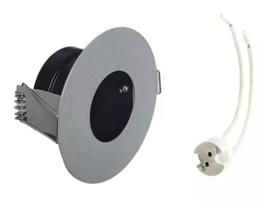 Kit 3 Spot Embutir Para Lâmpada Gu5,3 + Soquete Com Rabicho Kit 3 Spot Embutir Para Lâmpada Gu5,3 + Soquete Com Rabicho