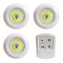 Kit 3 Spot Lampadas Luminaria Led Controle Sem Fio Remoto Kit 3 Spot Lampadas Luminaria Led Controle Sem Fio Remoto