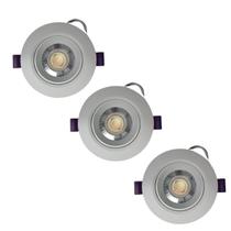 Kit 3 Spot LED 5W Redondo Embutir Bivolt 3000K 4000K 6000K