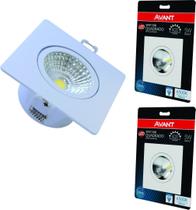 Kit 3 Spot Led Embutir 5w Quadrado 6500k branco frio Avant