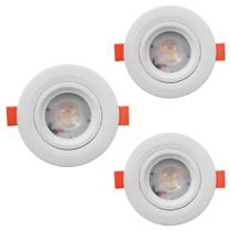 kit 3 Spot Led Embutir 5w redondo 6500k branco frio Vany*