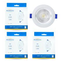 Kit 3 Spot Led Embutir 8w Redondo Teto Dicróica Bivolt Blumenau 6500k 3000k 4000k