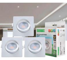 Kit 3 Spot Led Par20 Embutir Quadrado Direcionável Bivolt 7w