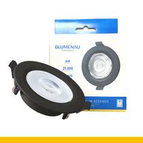 Kit 3 Spot Led Preto Redondo Embutir 6w Branco Quente 3000K