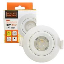 Kit 3 Spot Led Redondo Embutir 3w Direcionavel Branco Neutro 4000K