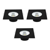 Kit 3 Spot Led Supimpa Embutir Quad 5w 6500k Bivolt Preto
