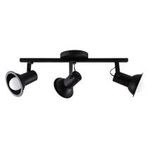Kit 3 Spot Sobrepor Trilho Direcionável Octa Cupps Preto 3xE27 Bivolt - Design Moderno Quarto/Sala Kit 3 Spot Sobrepor Trilho Direcionável Octa Cupps Preto 3xE27 Bivolt - Design Moderno Quarto/Sala