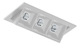 Kit 3 Spots Embutir Picco Orientável Interlight 4582ab 4000k Estrutura Branco