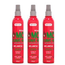 Kit 3 Spray Anti Frizz MC Leave In Defrizante Melância Proteção UV Crush 290ml Soft Hair