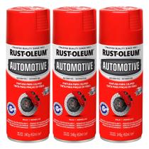 Kit 3 Spray Automotivo Pinça Freio Brilhante Vermelho Rust Oleum