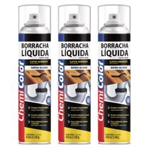 Kit 3 Spray Borracha Líquida 400ml Chemicolor Escolha A Cor