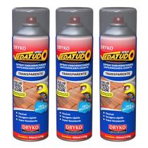 Kit 3 Spray Borracha Líquida Impermeabilizante Emborrachado Dryko 400ML Telha PVC Tubo Cano Telhado