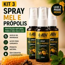 Kit 3 Spray de Mel e Própolis 30ml Tradicional - Apicultura Boa Vista Kit 3 Spray de Mel e Própolis 30ml Tradicional - Apicultura Boa Vista