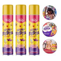 Kit 3 Spray Espuma Neve Artificial de Festa Carnaval Espuminha 400ml
