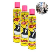 Kit 3 Spray Espuma Neve Artificial de Festa Carnaval Espuminha da Alegria 400ml