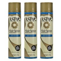 Kit 3 Spray Fixa Cabelo Fixa Solto Anti Umidade Aspa 400ml