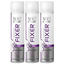 Kit 3 Spray Fixador De Cabelo Profissional Neez Laque Capilar Fixação Forte 18 Horas 250ml Kit 3 Spray Fixador De Cabelo Profissional Neez Laque Capilar Fixação Forte 18 Horas 250ml