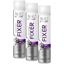 Kit 3 Spray Fixador De Cabelo Profissional Neez Laque Fixação Forte Jato Seco 18 Horas 400ml Kit 3 Spray Fixador De Cabelo Profissional Neez Laque Fixação Forte Jato Seco 18 Horas 400ml