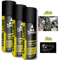 Kit 3 Spray Lubrificante Corrente Tirreno Chain Lube 200ml Moto off Road Bicicleta Kart Graxa Seca Spray Repele Poeira Kit 3 Spray Lubrificante Corrente Tirreno Chain Lube 200ml Moto off Road Bicicleta Kart Graxa Seca Spray Repele Poeira