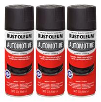 Kit 3 Spray Parachoque Preto Fosco Retrovisor Rust Oleum