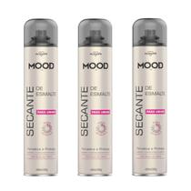 Kit 3 spray secador secante de esmalte unha ae mood 400ml mh