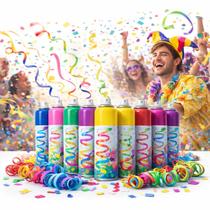 Kit 3 Spray Serpentina Retardante de Chamas para Festas e Eventos Carnaval Kit 3 Spray Serpentina Retardante de Chamas para Festas e Eventos Carnaval