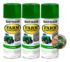 Kit 3 Spray Tinta Veículo Agrícola Rust Oleum 340g Antiferrugem Verde Jd Kit 3 Spray Tinta Veículo Agrícola Rust Oleum 340g Antiferrugem Verde Jd