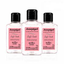Kit 3 Start Asseptgel Soft Pink 52g Gel Hidratante e Proteção Diária