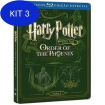 Kit 3 Steelbook Blu-Ray Harry Potter E A Ordem Da Fênix - Warner