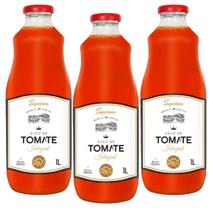 kit 3 Suco De Tomate Integral Superbom Vidro 1l 1000ml kit 3 Suco De Tomate Integral Superbom Vidro 1l 1000ml