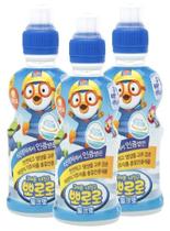 kit 3 SUCO PORORO BEBIDA DE FRUTAS COREANA SABOR LEITE 226ML