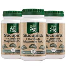 Kit 3 Sucupira + Cloreto De Magnésio P.A. (Produto Vegano) 60 Cápsulas 500mg - Nature Veg